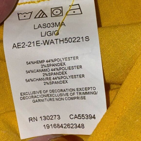 Wrangler All Terrain Gear Womens LARGE YELLOW Short Sleeve  Button Up NWT SZ L - Picture 11 of 14